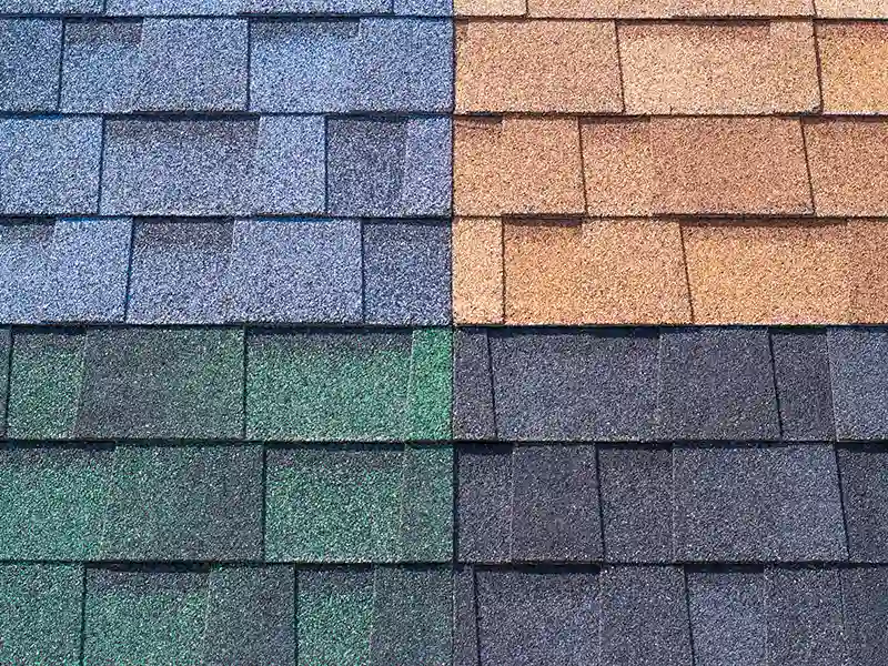 Shingles of multiple colors